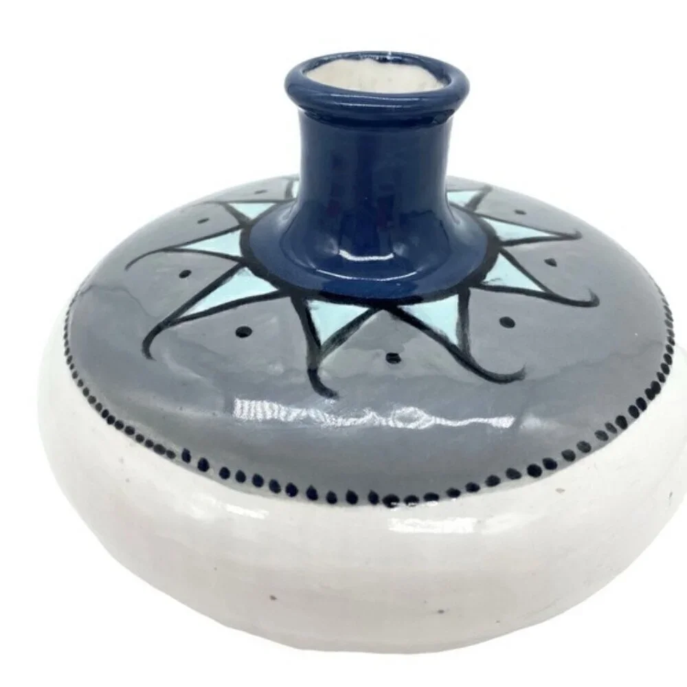 Studio Art Pottery Vase Southwestern Geometric Design